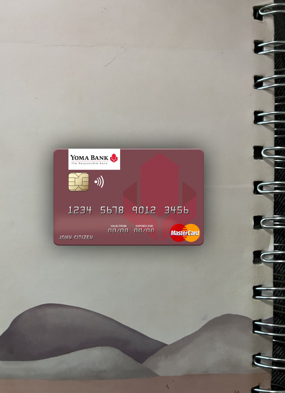 Download Myanmar Yoma Bank mastercard photolook front Photoshop template